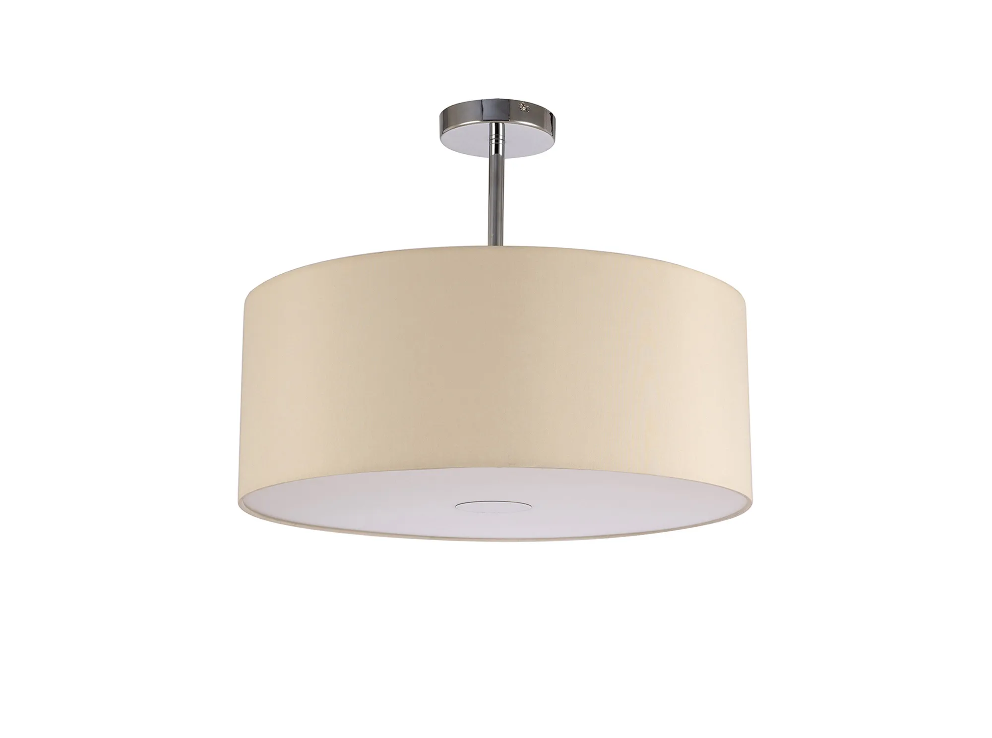 Baymont 50cm Semi Flush 1 Light Polished Chrome, Ivory Pearl, Frosted Diffuser DK0103  Deco Baymont CH IV